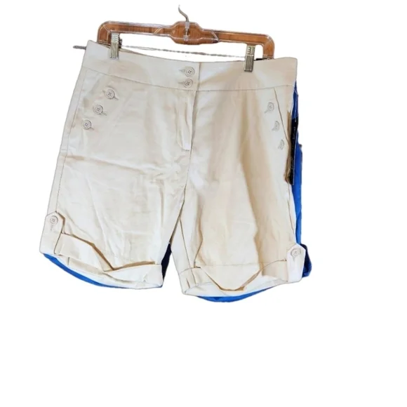 2 pairs of Bella Rose Shorts, size 10, Royal and Khaki - Picture 2 of 7